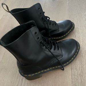 Like new Dr Martens Airware black boots. Worn once. US women's size 9